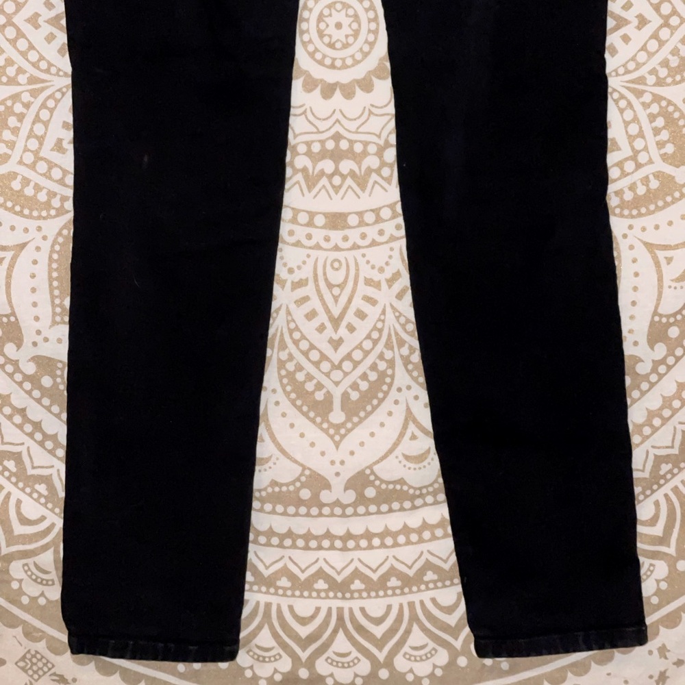 “NYDJ” LADIES BLACK JEGGINGS, CUTE BLACK SEQUINED EMBELLISHMENT DOWN LEG, SIZE 4 - Picture 5 of 6